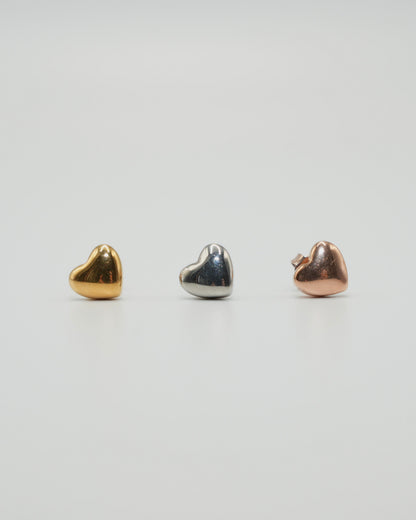 plump heart stainless pierce (stainless steel)