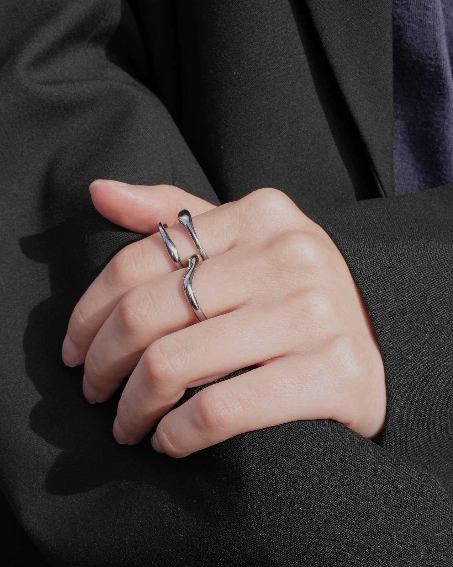 dual curve stainless ring (stainless steel)