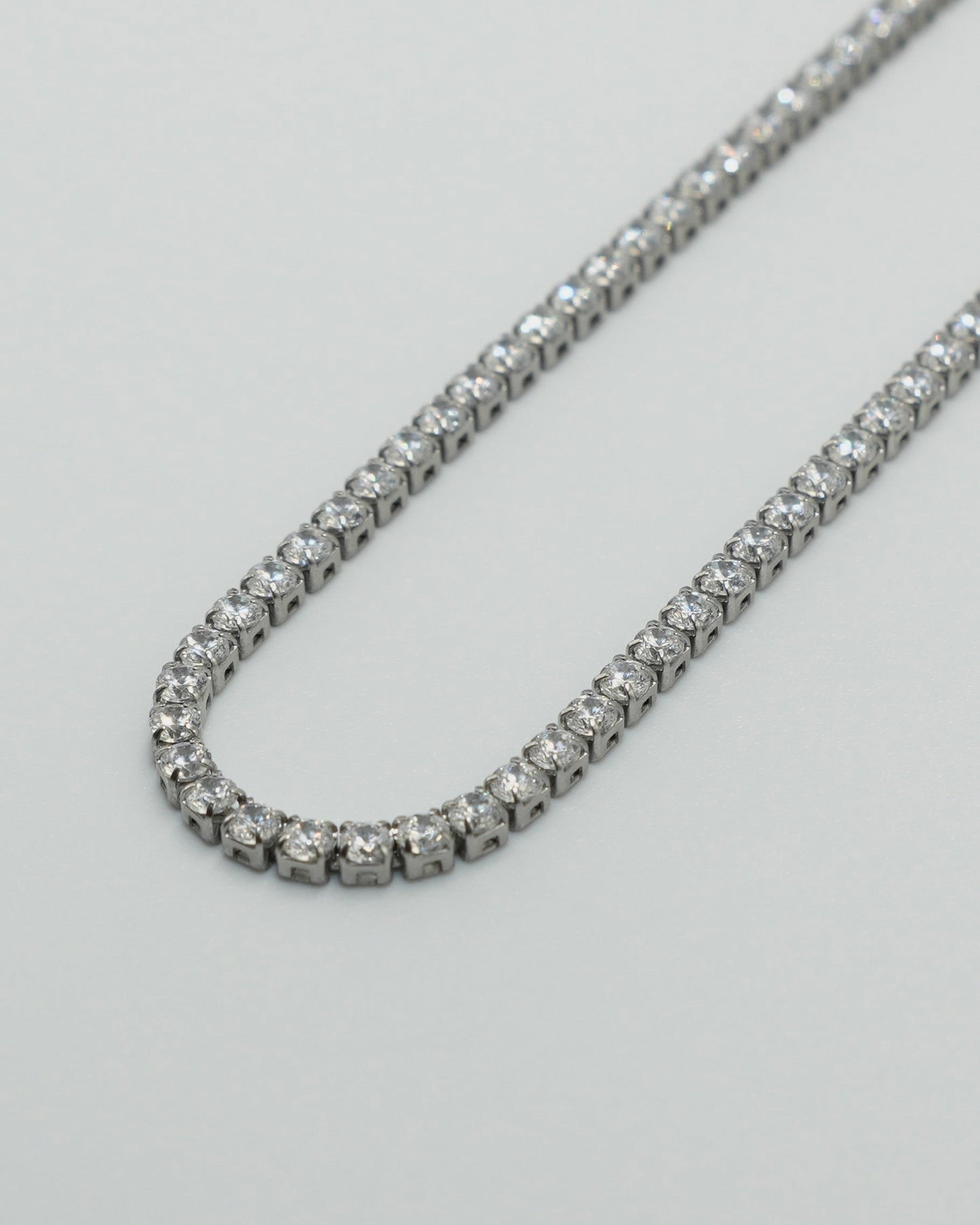 clear strand stainless necklace (stainless steel)
