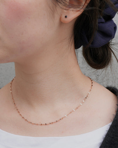 marquise link stainless necklace (stainless steel)