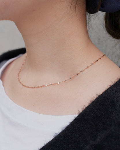 marquise link stainless necklace (stainless steel)