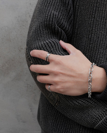dual crossover stainless ring (stainless steel)