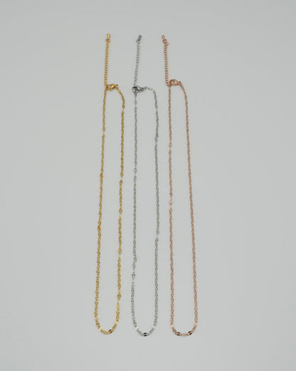 marquise link stainless necklace (stainless steel)