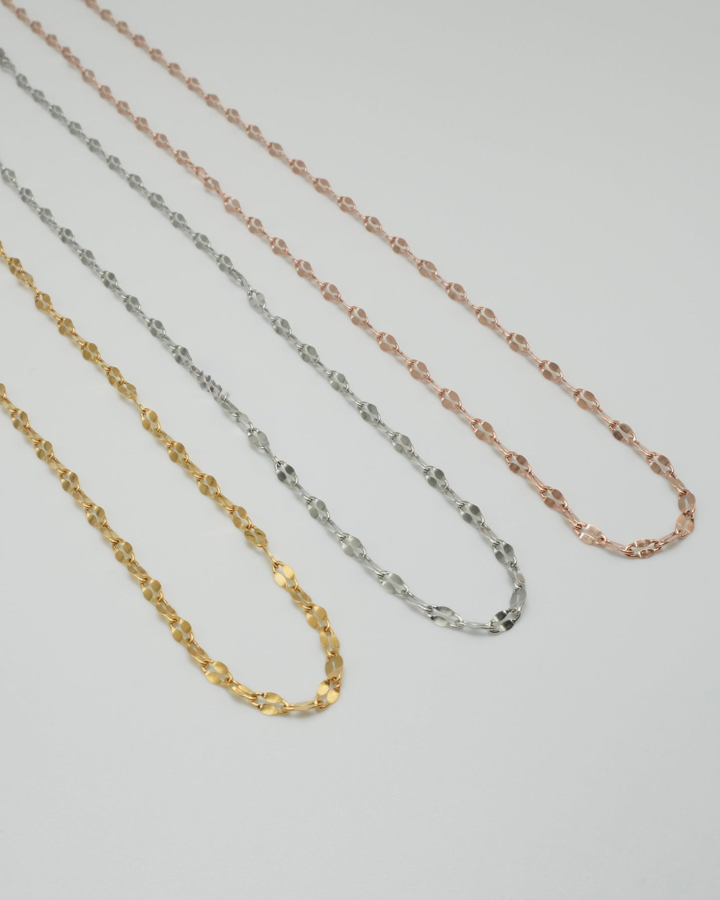 marquise link stainless necklace (stainless steel)