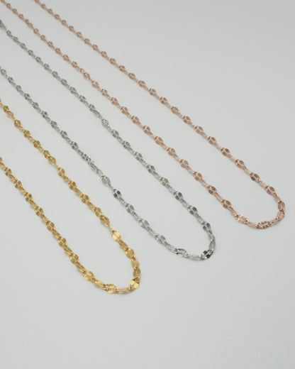 marquise link stainless necklace (stainless steel)
