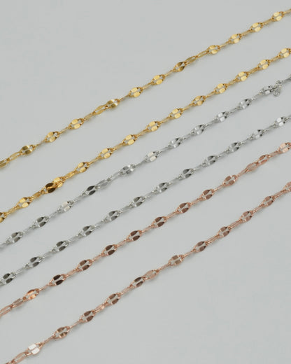 marquise link stainless necklace (stainless steel)