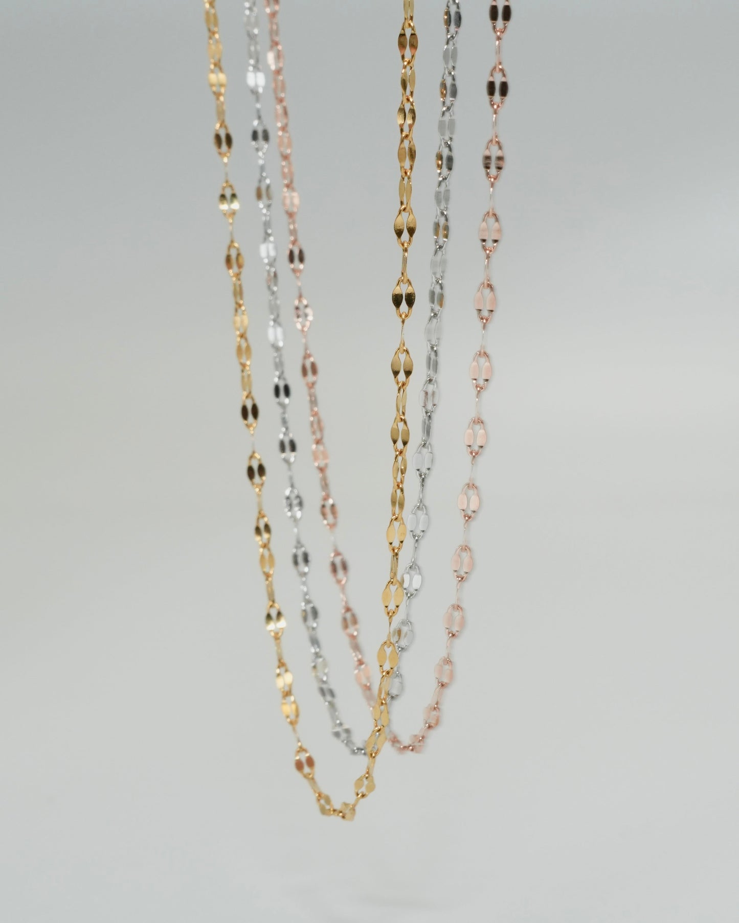 marquise link stainless necklace (stainless steel)