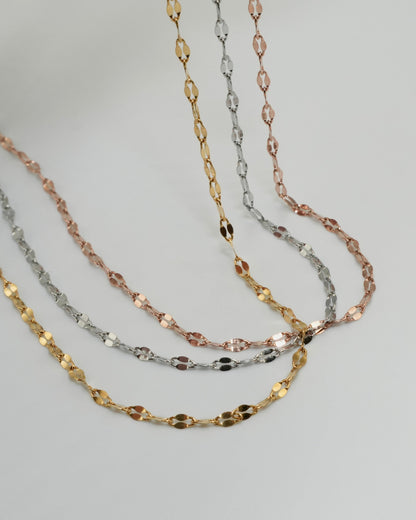 marquise link stainless necklace (stainless steel)