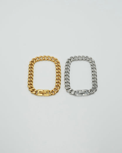 curb chain stainless bracelet (stainless steel)