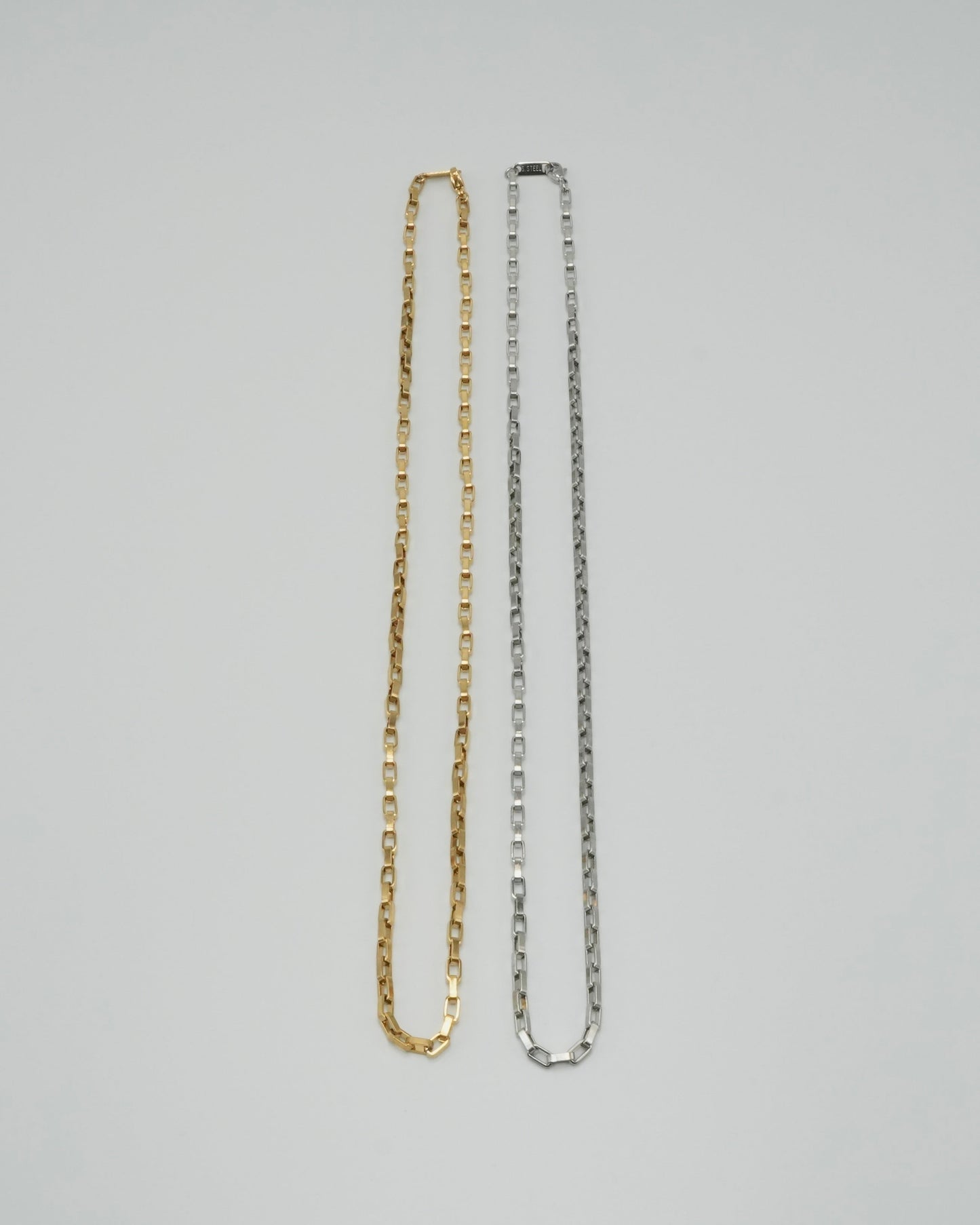 rectangular chain stainless necklace (stainless steel)