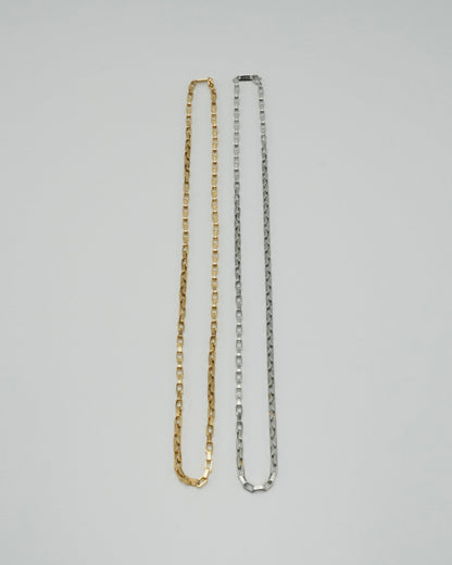 rectangular chain stainless necklace (stainless steel)