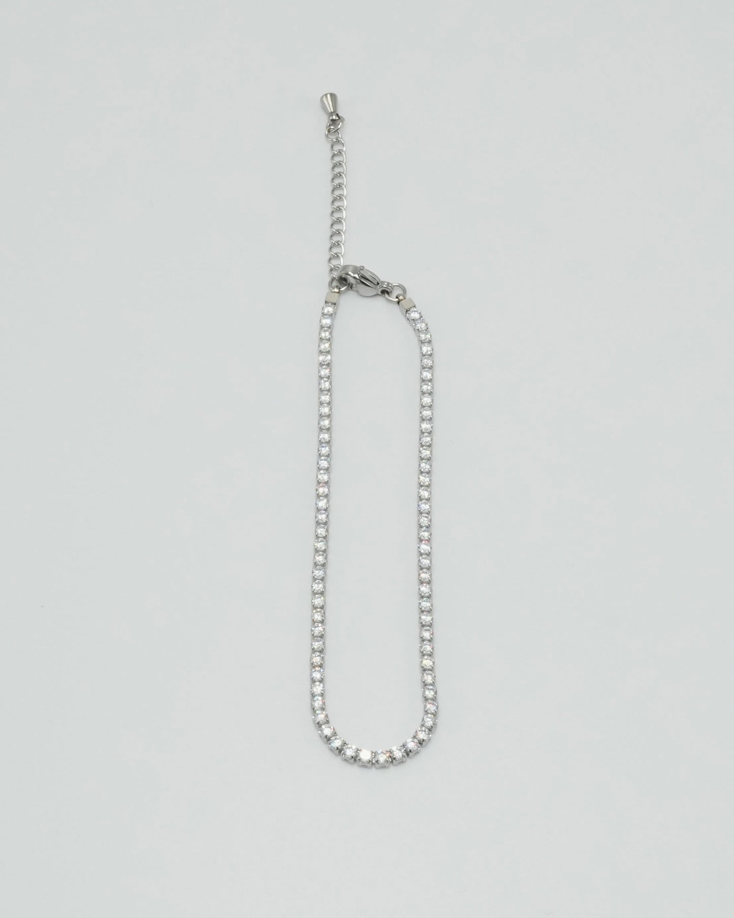 clear stone stainless bracelet (stainless steel)