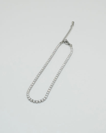 clear stone stainless bracelet (stainless steel)