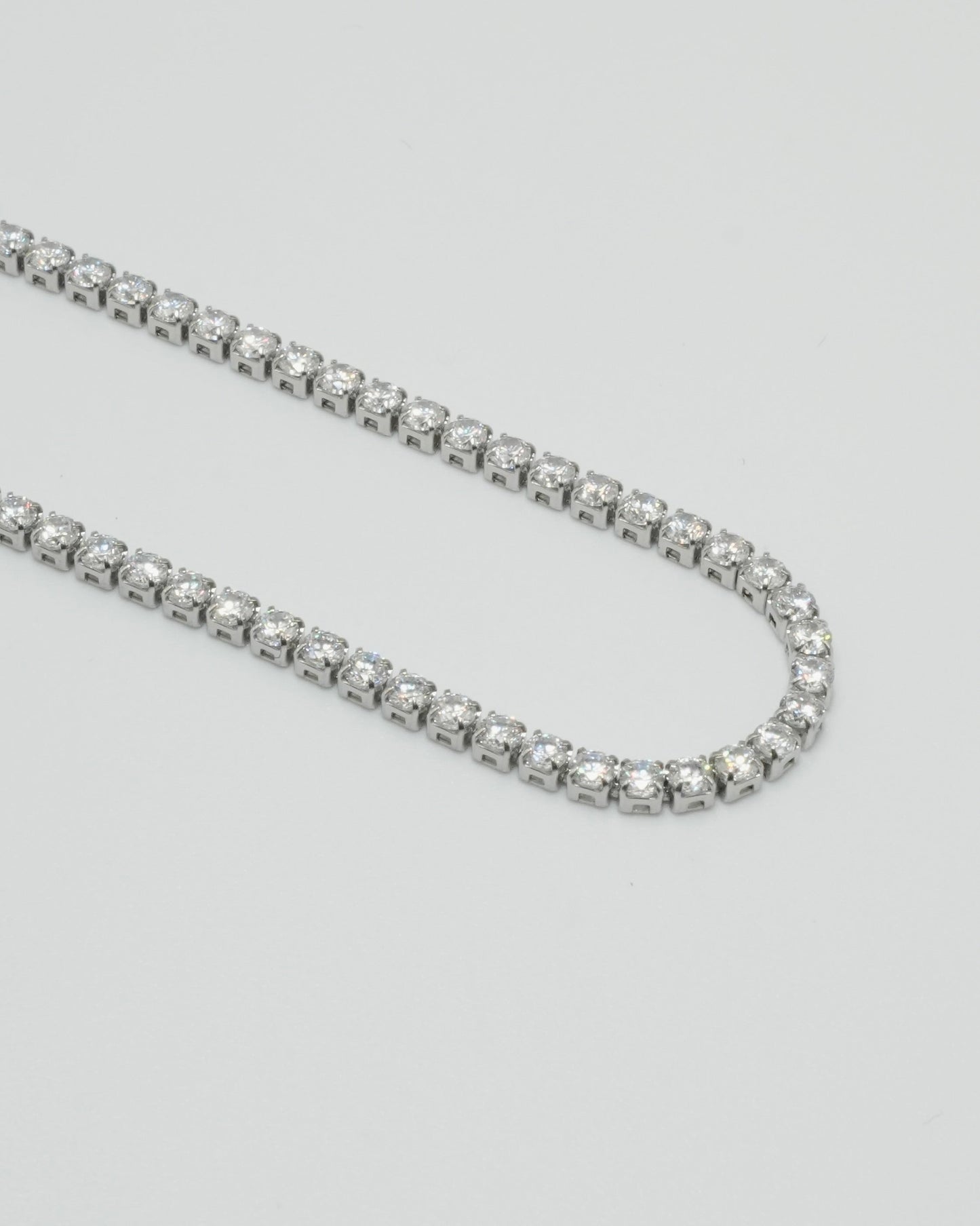 clear stone stainless bracelet (stainless steel)