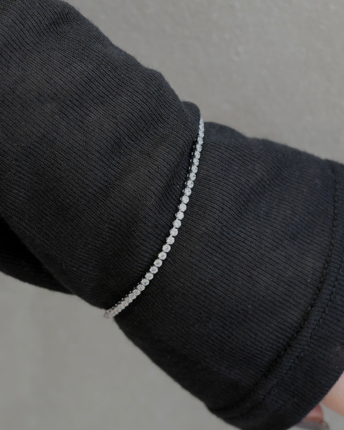 clear stone stainless bracelet (stainless steel)