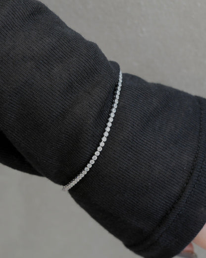 clear stone stainless bracelet (stainless steel)