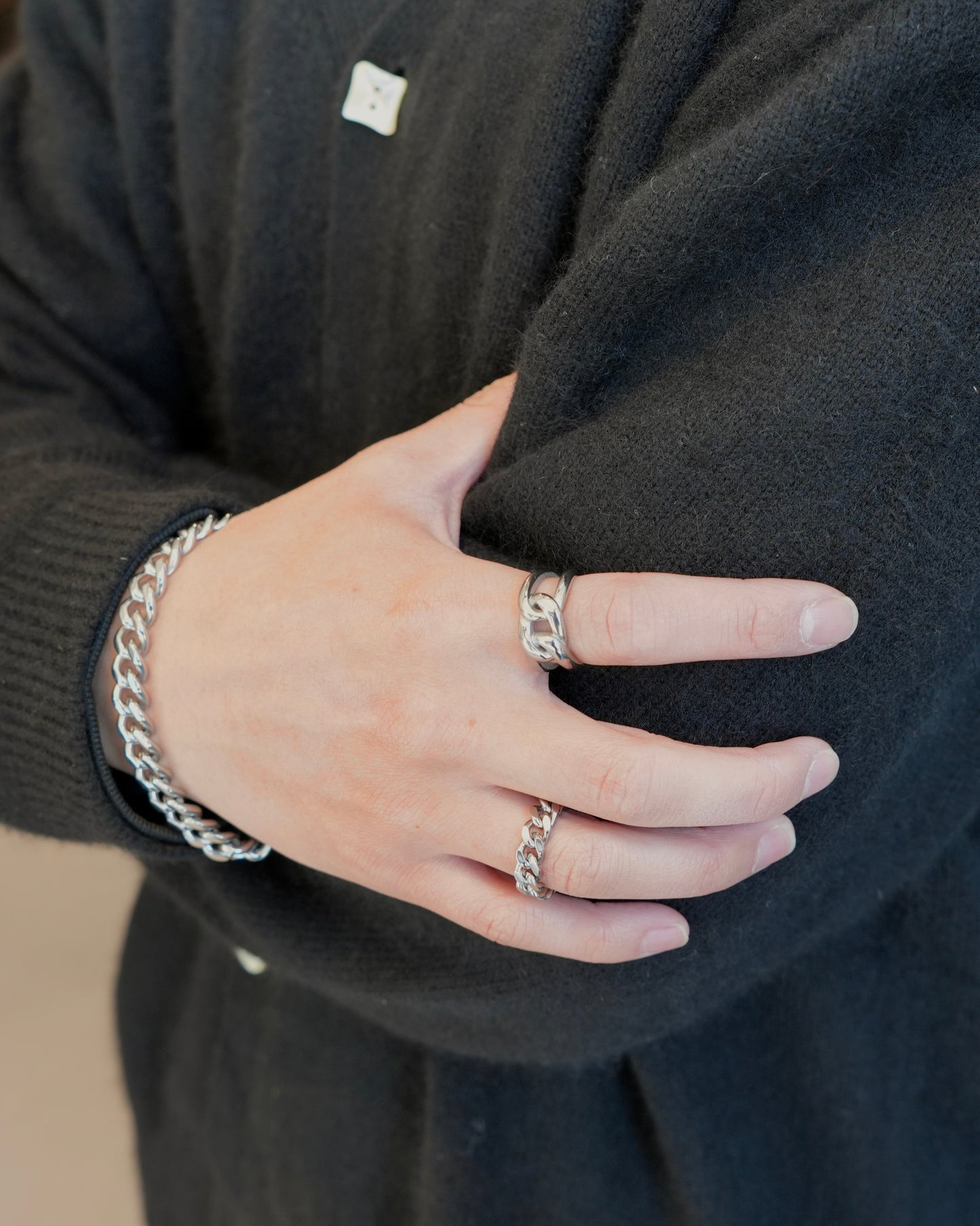 knot link stainless ring (stainless steel)