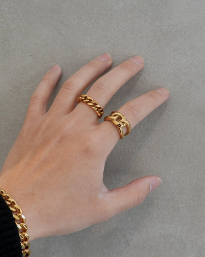 knot link stainless ring (stainless steel)