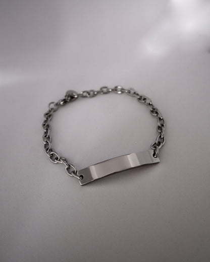 plate chain stainless bracelet（stainless steel）
