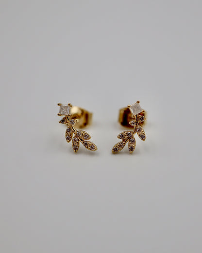 curve leaf pierce & earrings