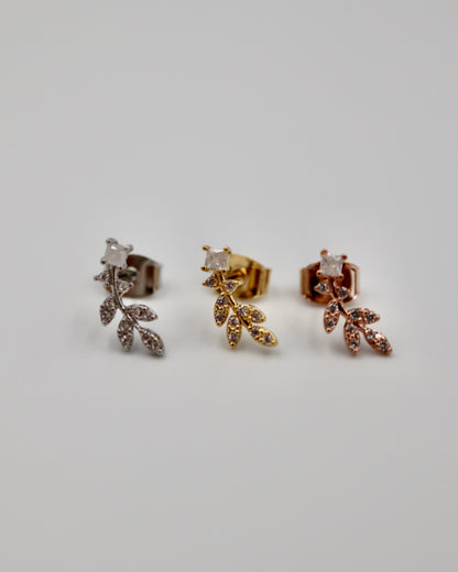 curve leaf pierce & earrings