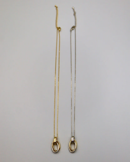 golsil two circle necklace