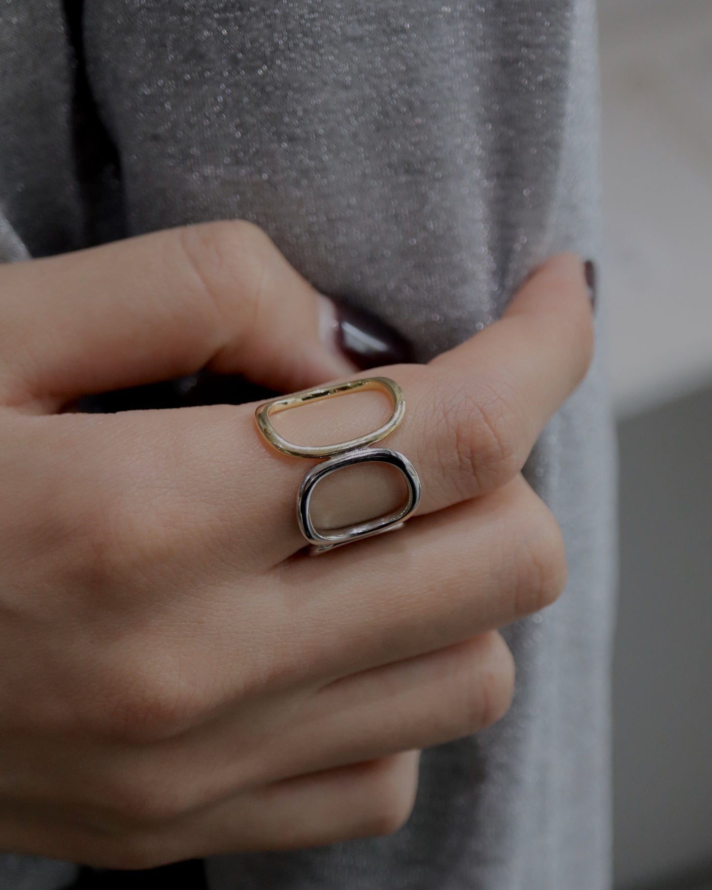 gradation golsil circle ring