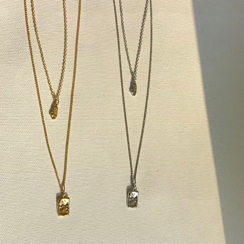 crumpled plate necklace