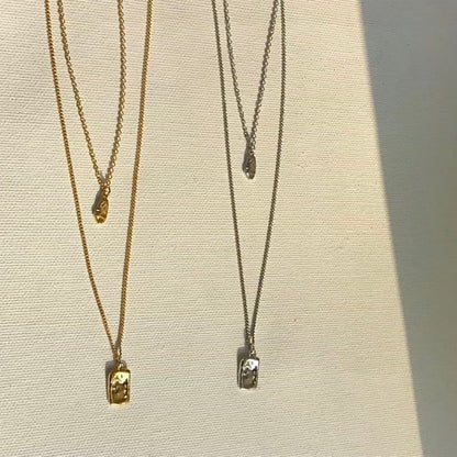 crumpled plate necklace