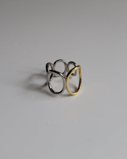gradation golsil circle ring