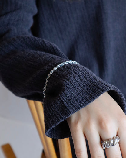 twisted rope stainless bracelet (stainless steel)