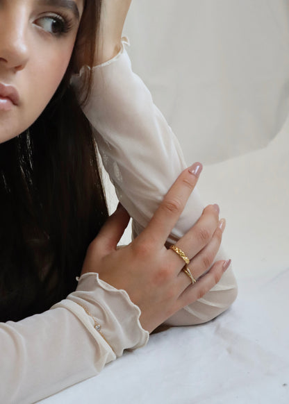 quilting pattern stainless ring