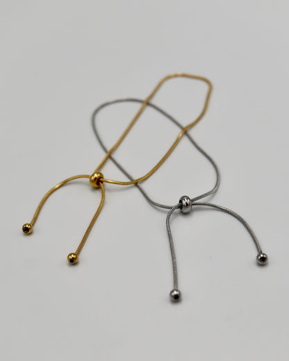 ribbon snake stainless bracelet