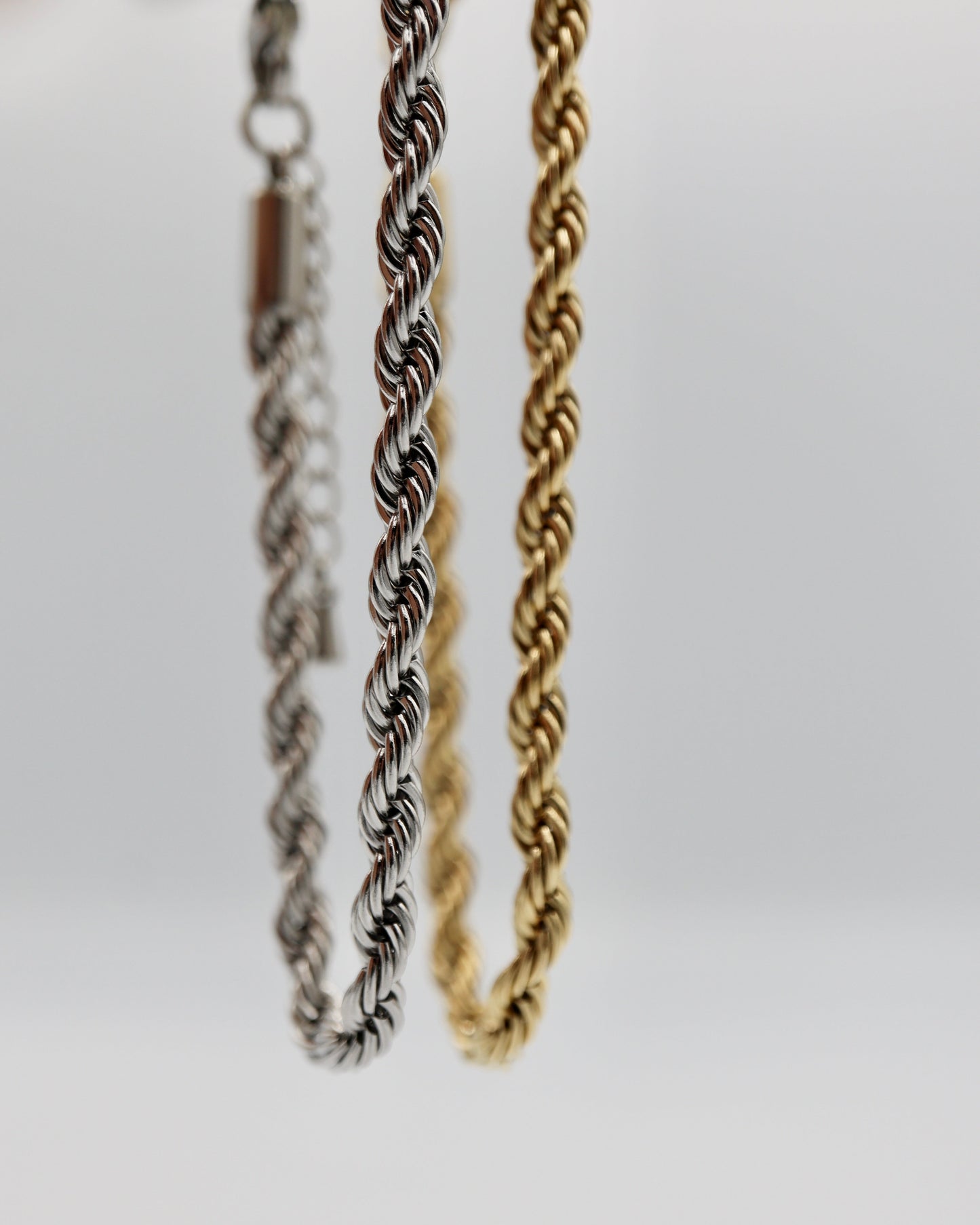 twisted rope stainless bracelet (stainless steel)