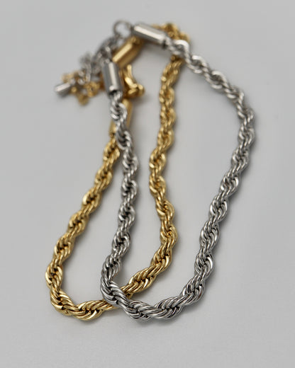 twisted rope stainless bracelet (stainless steel)