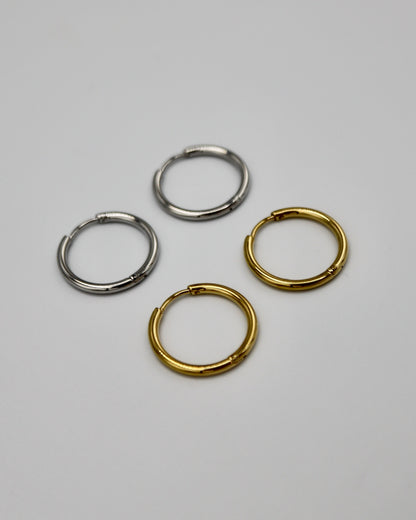 simple hoop stainless pierce