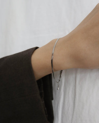 flat snake stainless bracelet