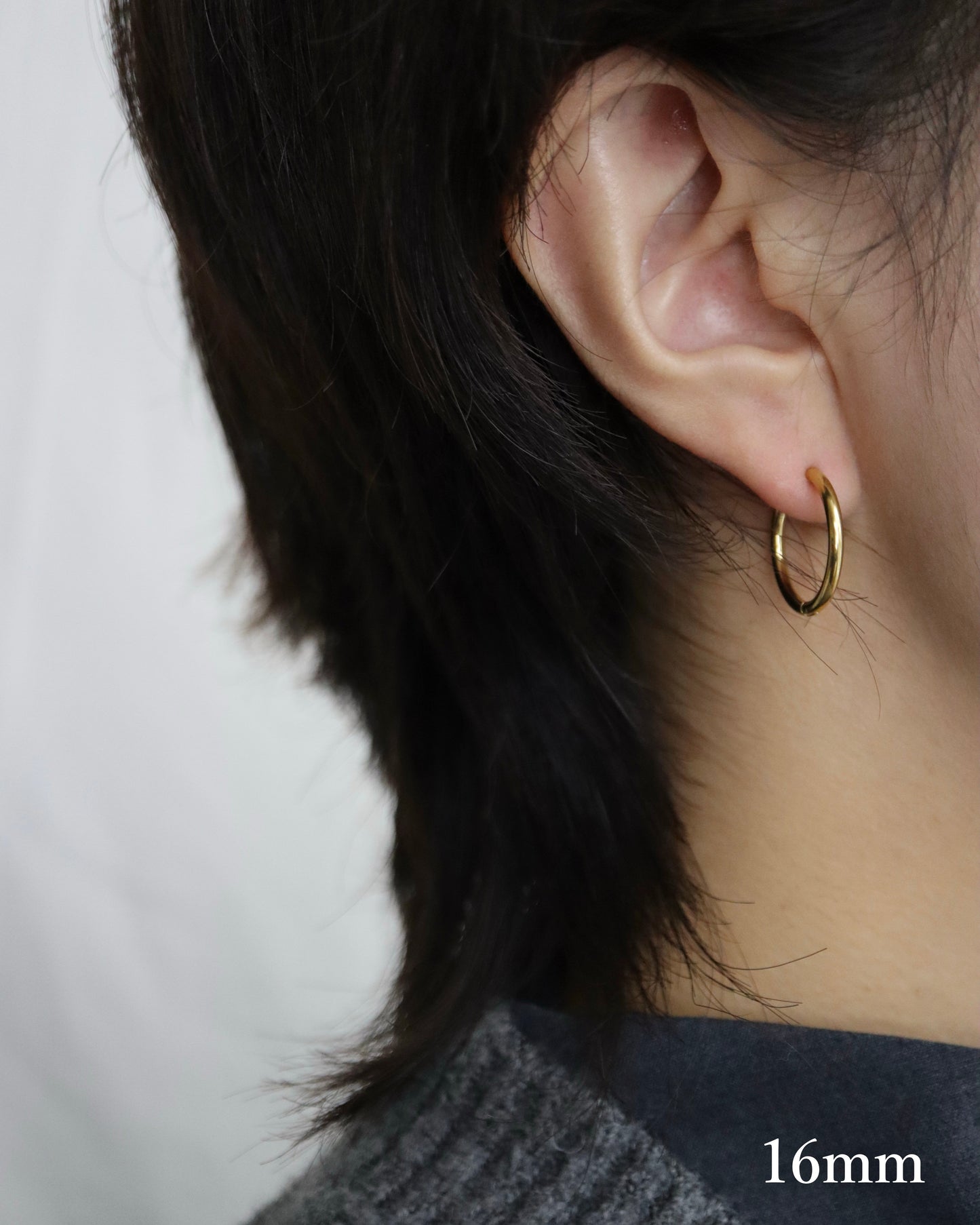 simple hoop stainless pierce