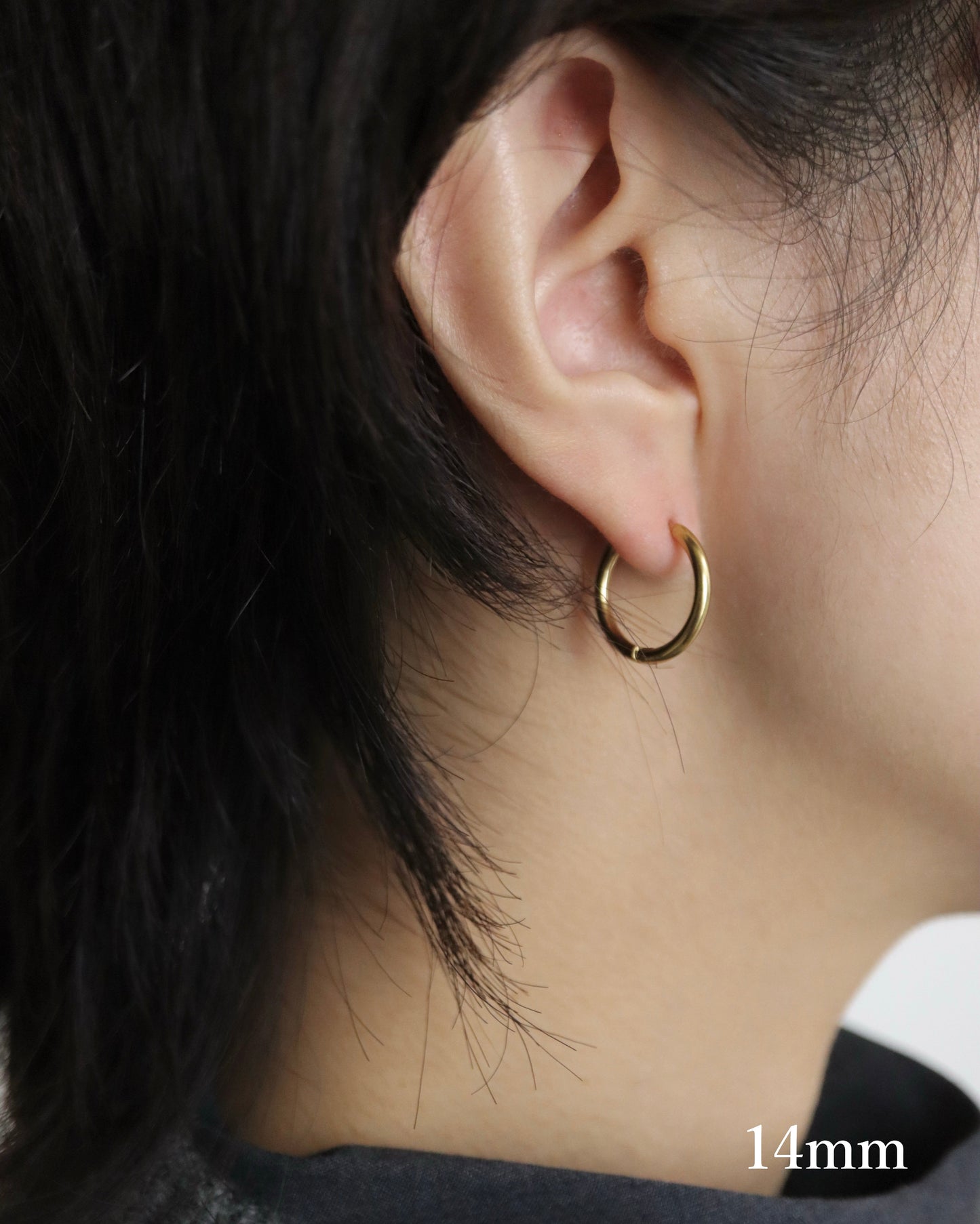 simple hoop stainless pierce