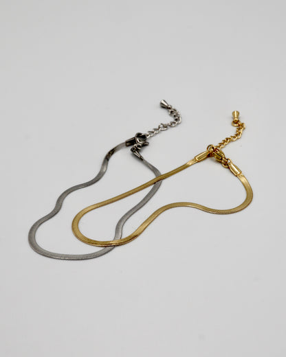 flat snake stainless bracelet