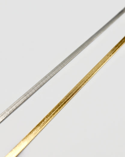 flat snake stainless bracelet