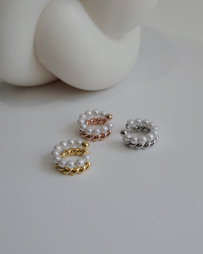twist pearl ear cuff