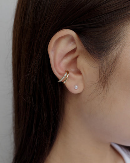 double line zir ear cuff