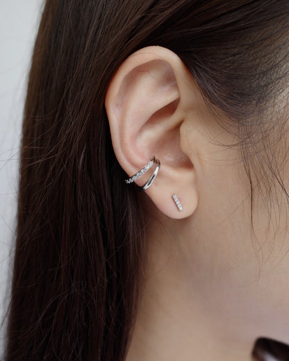 double line zir ear cuff