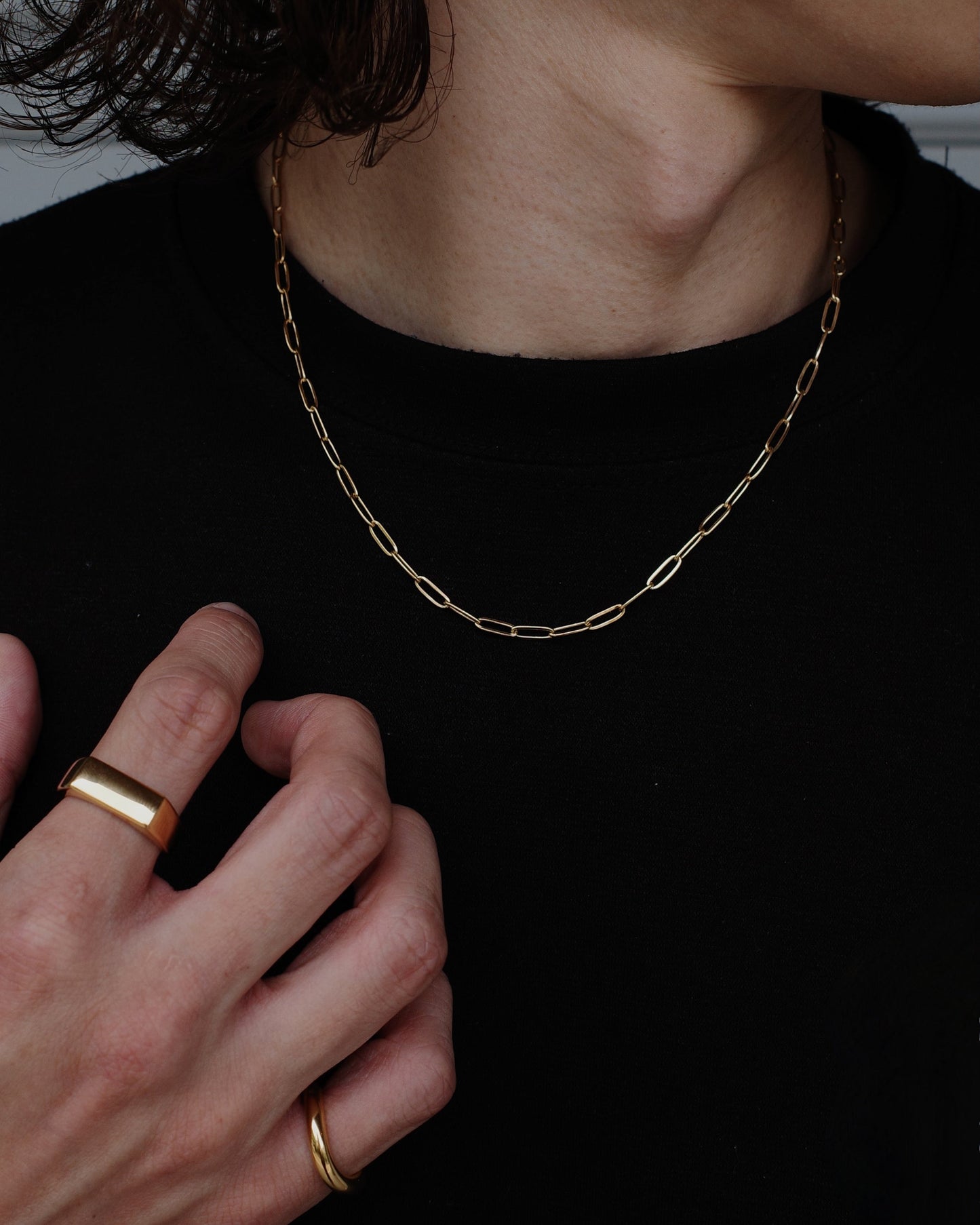 simple chain stainless necklace（stainless steel）