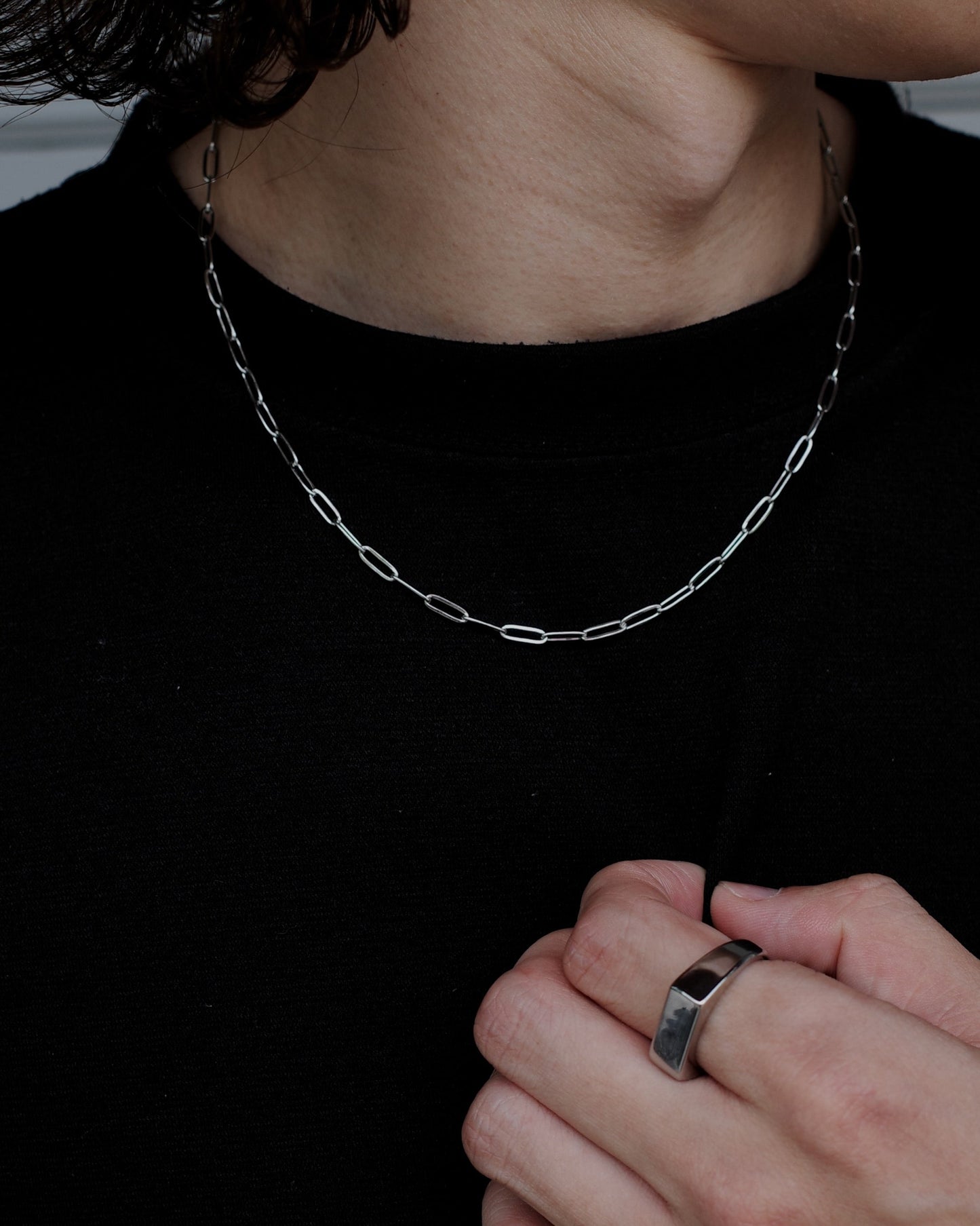 simple chain stainless necklace（stainless steel）