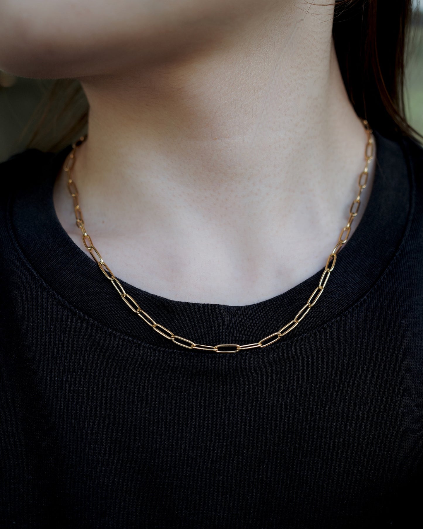 simple chain stainless necklace（stainless steel）