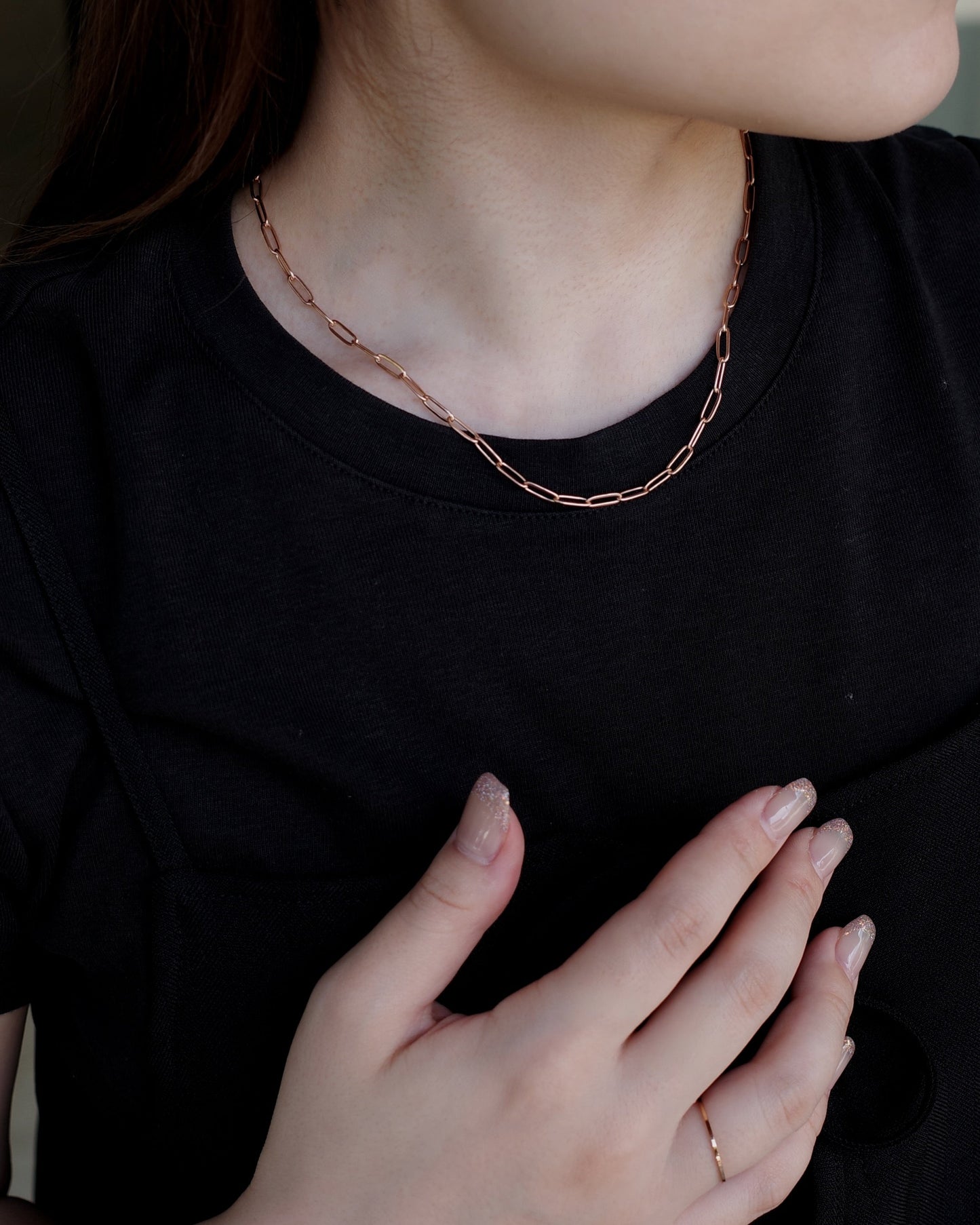 simple chain stainless necklace（stainless steel）