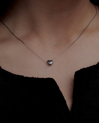 plump heart stainless necklace（stainless steel）