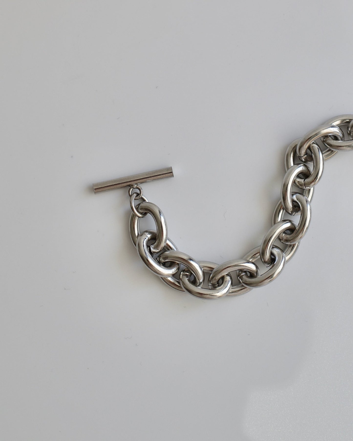 simple thick stainless bracelet（stainless steel）
